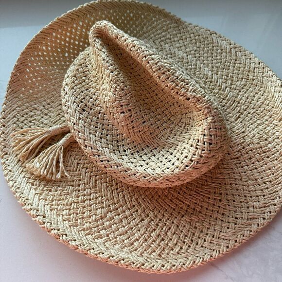 Anthropologie Accessories - Anthropologie Classic Beach Vacation Classic Straw' Bucket Hat One Size Women